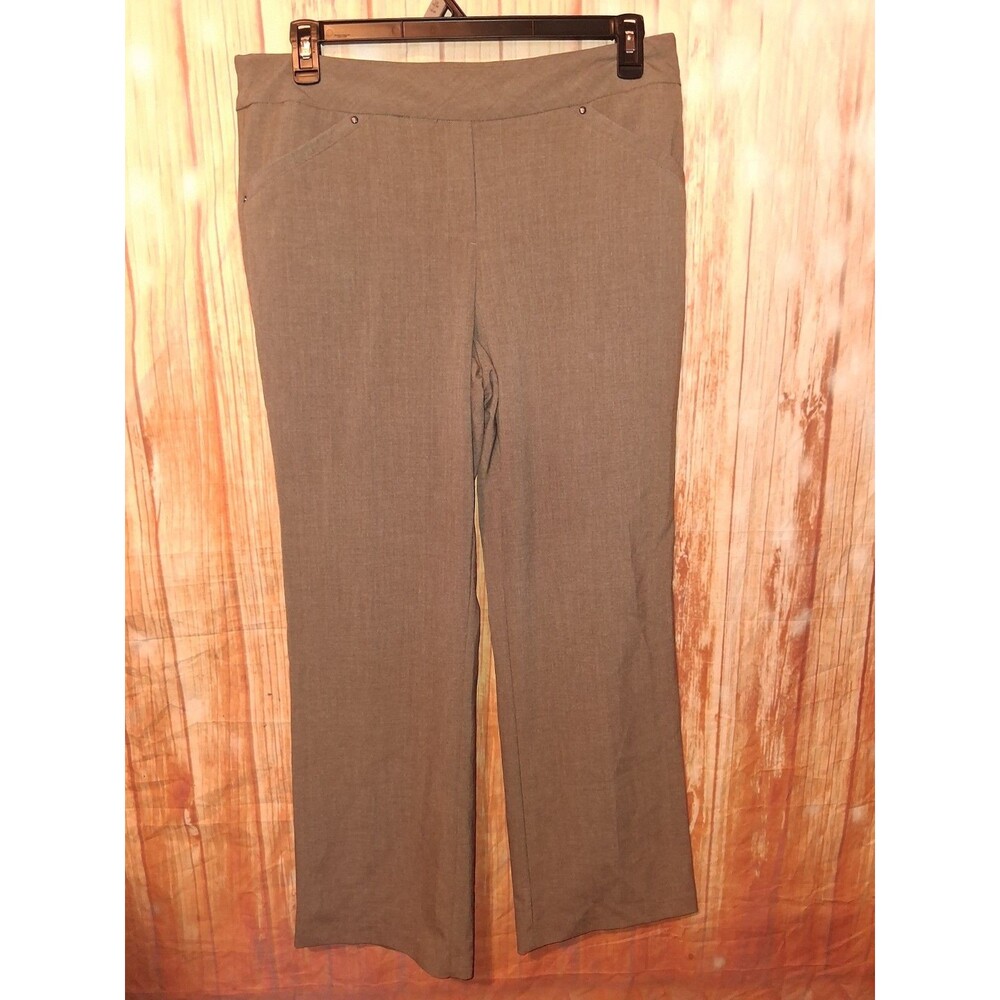 Briggs Brown Straight Leg Pull On Dress Pants Sz 12